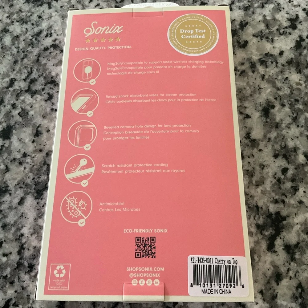 Sonix Cherry Design iPhone 15 Pro Max Case - Picture 2 of 6